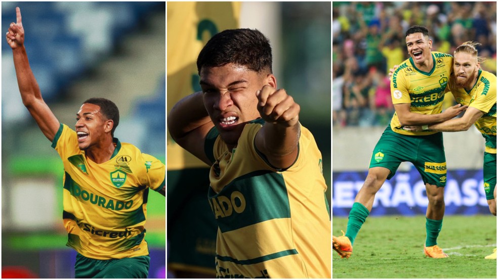 Aiyran Cuiabá, David Miguel e Rikelme em seus primeiros gols pelo Cuiabá