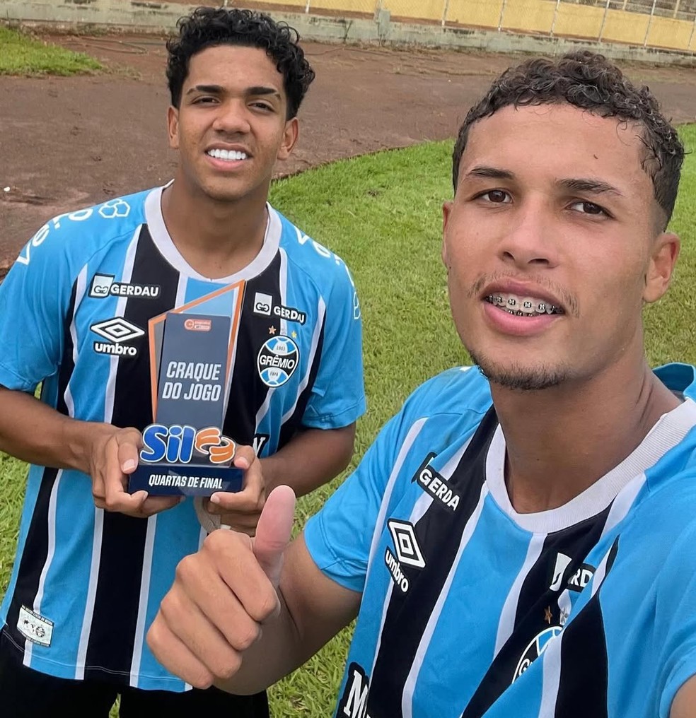 João Borne e Fellipe Magalhães, destaques do Grêmio na Copinha — Foto: Instagram/Grêmio