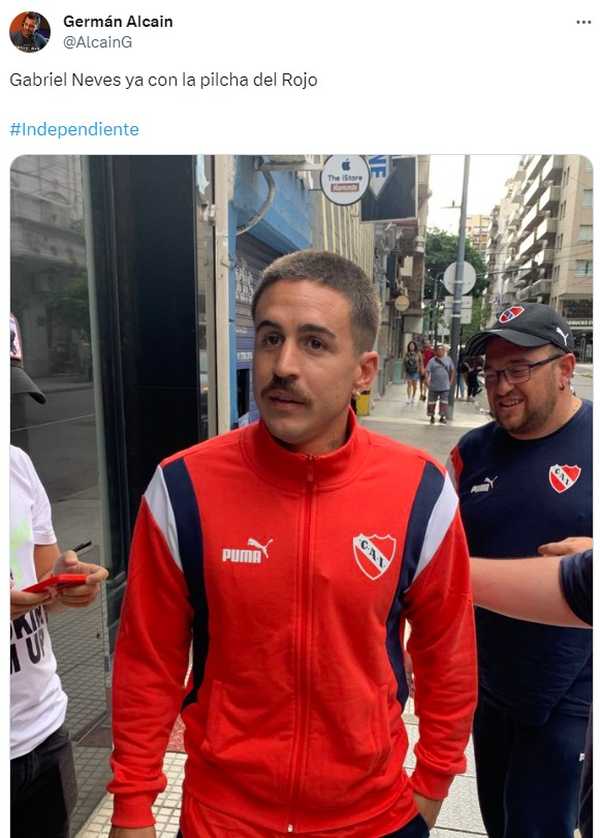 Gabriel Neves, do São Paulo, viaja para fazer exames e veste uniforme do Independiente