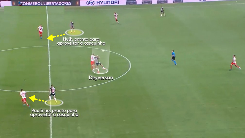 Casquinha de Deyverson foi arma importante no jogo — Foto: Reprodução