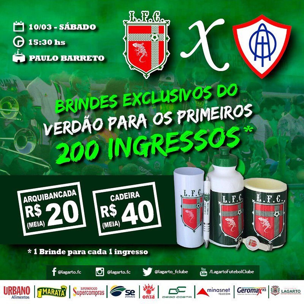 Lagarto x Itabaiana: bilhetes à venda neste sábado com promoção para ...