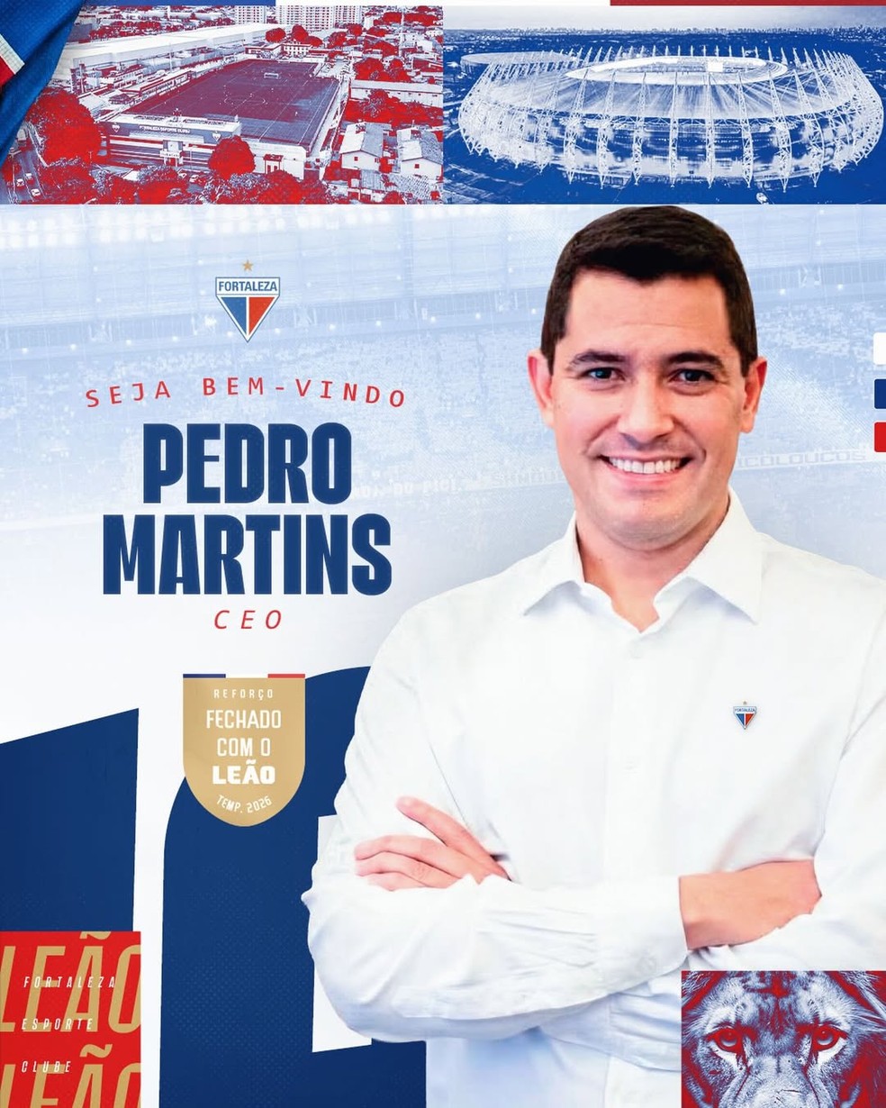 Pedro Martins é o novo CEO de futebol do Fortaleza — Foto: Reprodução/Redes sociais