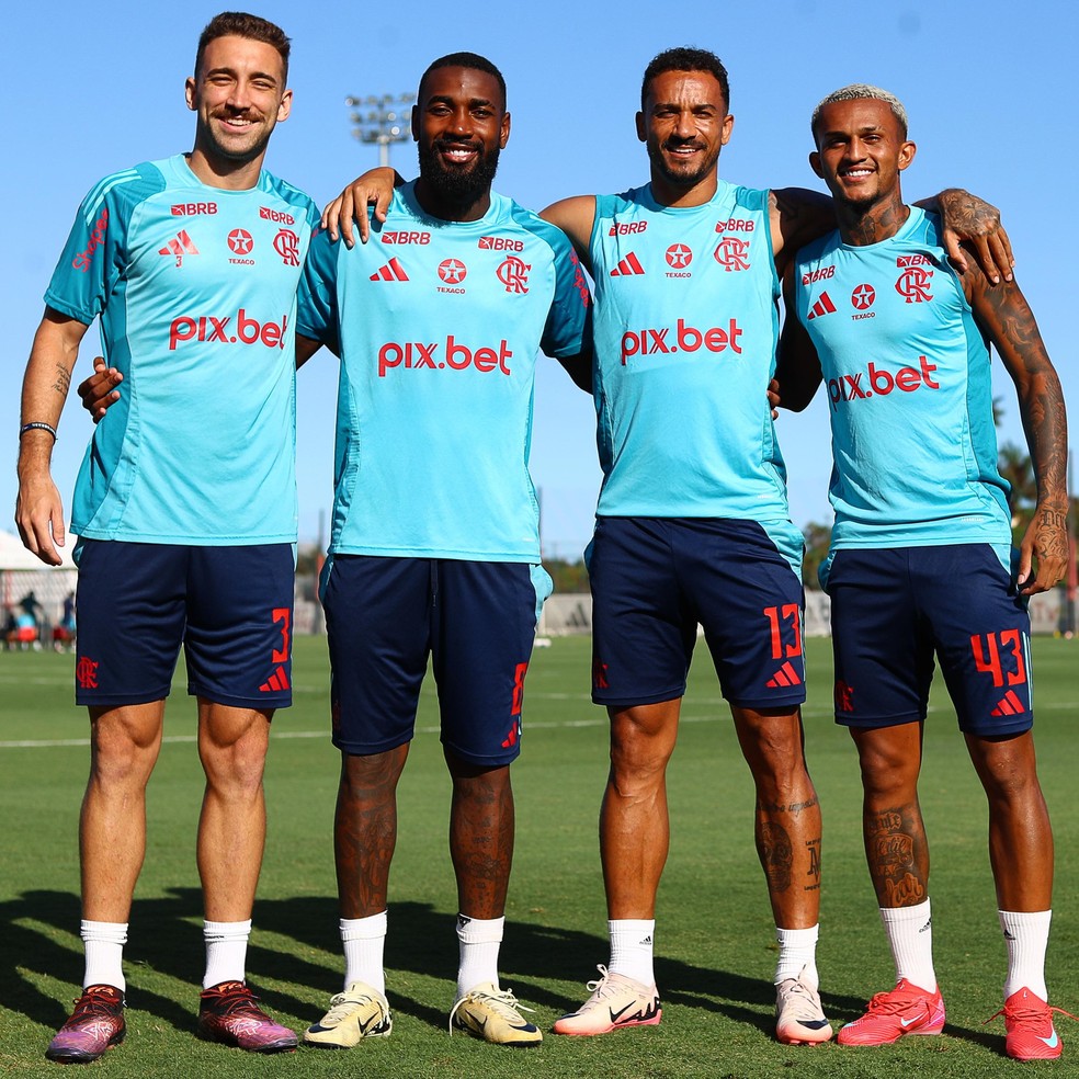 Flamengo tem quatro jogadores convocados para a Seleção — Foto: Gilvan de Souza/CRF