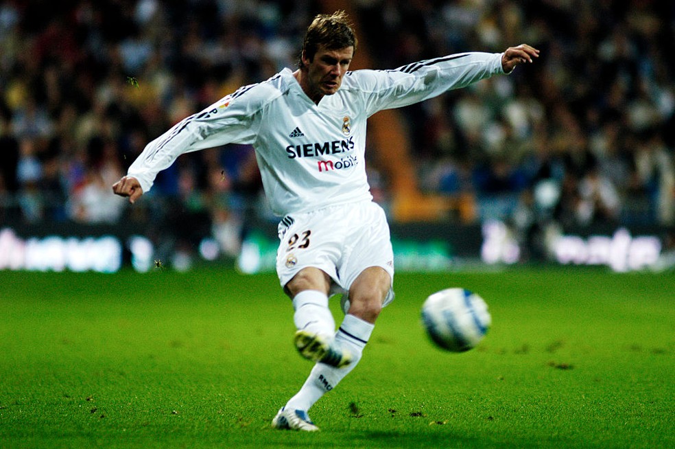 David Beckham em ação pelo Real Madrid
