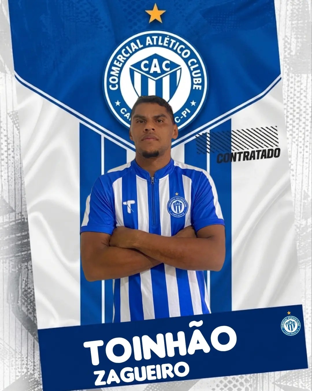 Comercial-PI anuncia zagueiro Tonhão, ex-Flamengo-PI e Araguaína, para o Piauiense Série B