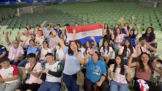 Paraguaios são proibidos de usar camisas de seleção em tour no estádio do Palmeiras  - Foto: (Reprodução / CETEC)