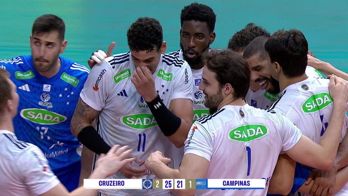 Cruzeiro vence Campinas e força terceiro jogo nas quartas de final da Superliga.