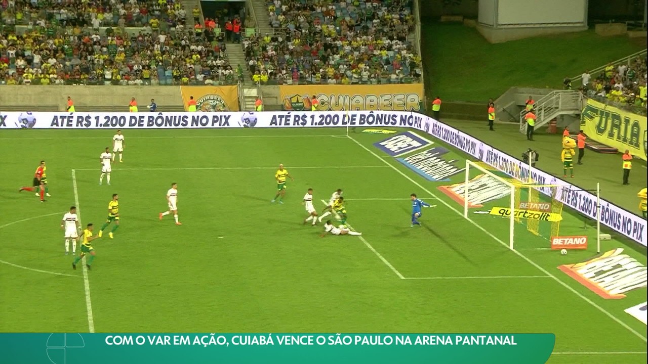 Com o VAR em ação, Cuiabá vence o São Paulo na Arena Pantanal