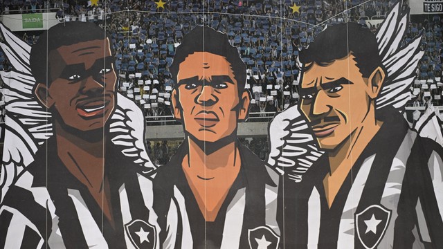 Festa da torcida do Botafogo antes do jogo contra o Bahia