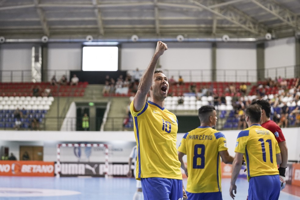 Pito fez gol na final da Copa América de Futsal deste ano contra a Argentina — Foto: Divulgação/CBF
