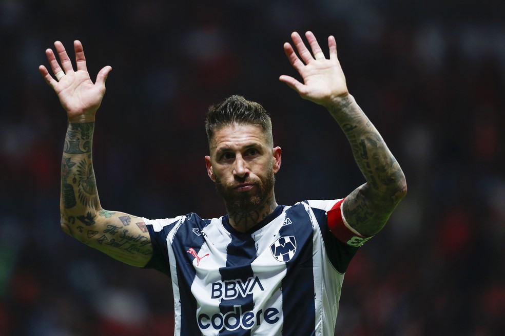 Sergio Ramos se despede do Monterrey — Foto: Jonathan Mondragon/Jam Media/Getty Images