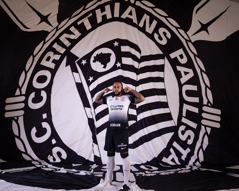 Memphis Depay no Corinthians — Foto: Corinthians