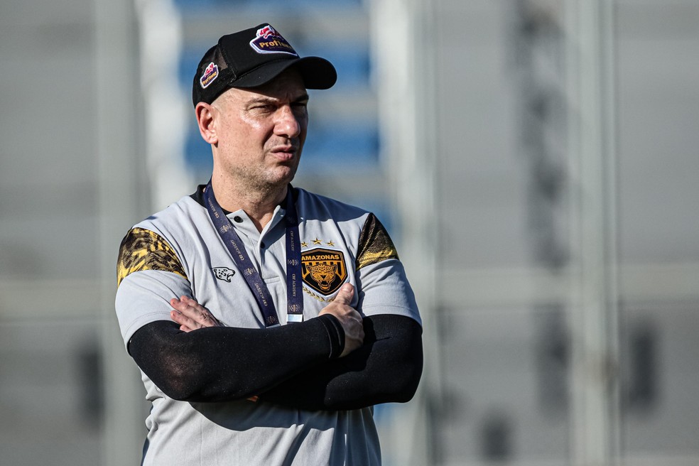 Márcio Zanardi, técnico do Amazonas — Foto: João Normando/Amazonas FC