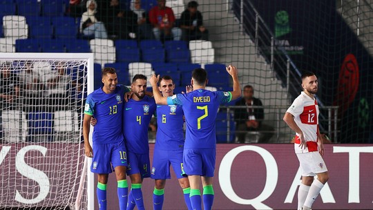 Brasil goleia a Croácia e garante classificação na Copa do Mundopoker heads upFutsal