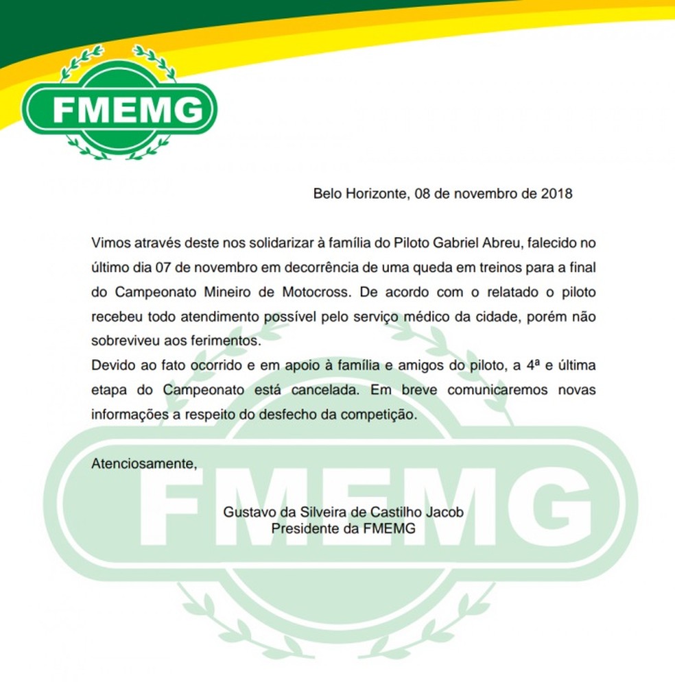 FMEMG - Federação de Motociclismo do Est de Minas Gerais