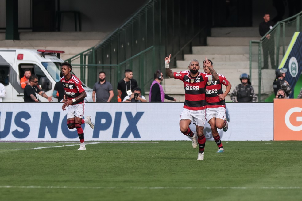 Gabigol Flamengo x Coritiba — Foto: Robson Mafra/AGIF