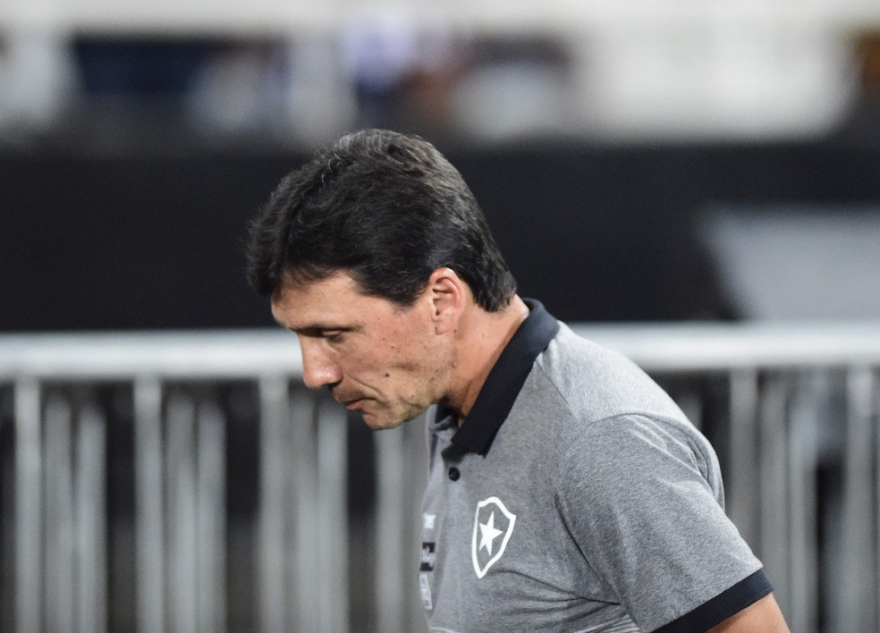 Zé Ricardo, técnico do Botafogo, no jogo contra o Juventude — Foto: André Durão
