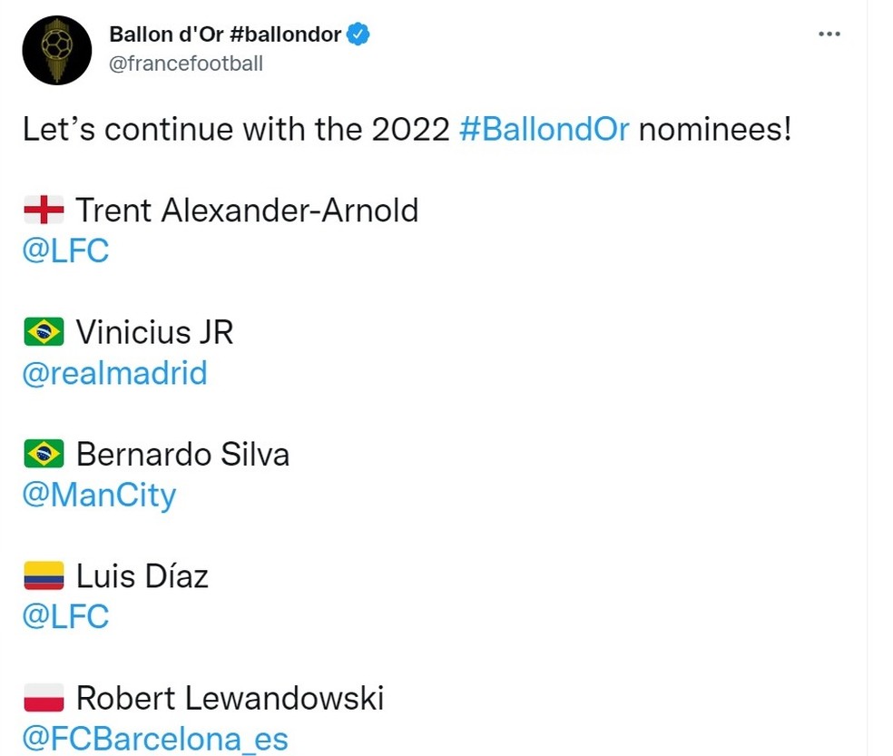 Bola de Ouro 2022: como estão os principais candidatos ao prêmio
