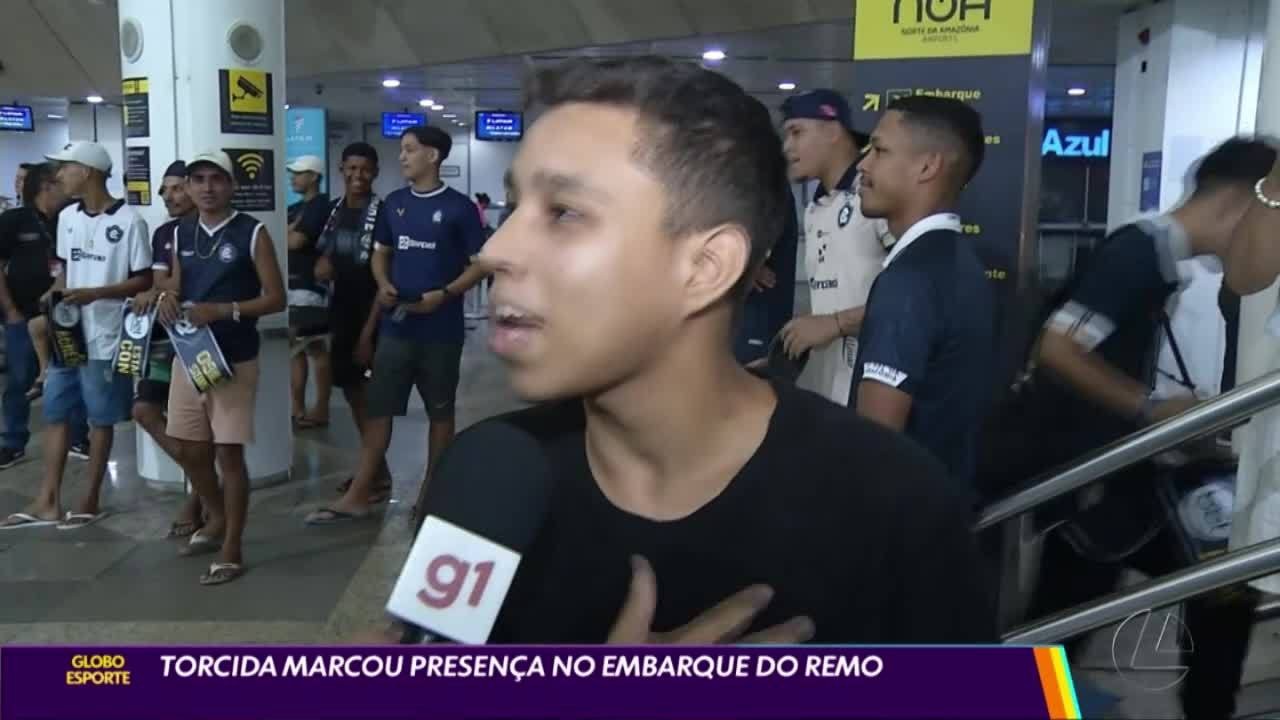 Torcida marcou presença no embarque do Remo antesbet 365 para iosdecisão na Série C