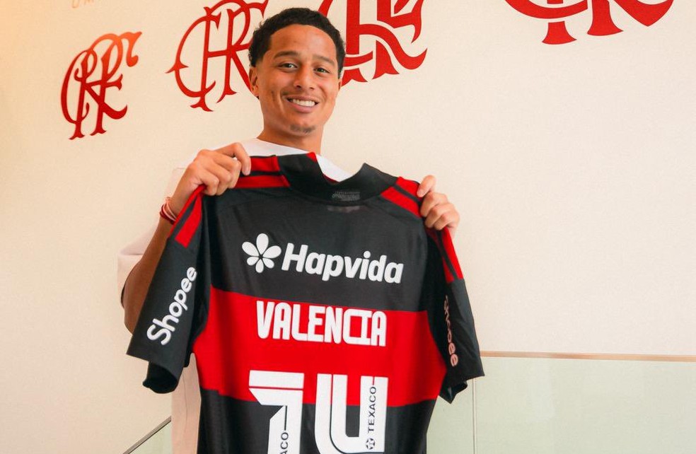 Anthony Valencia reforço do Flamengo — Foto: Divulgação/Flamengo