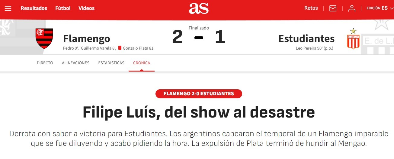 Alerta Espanhol: Flamengo precisa evitar o desastre após show contra Estudiantes