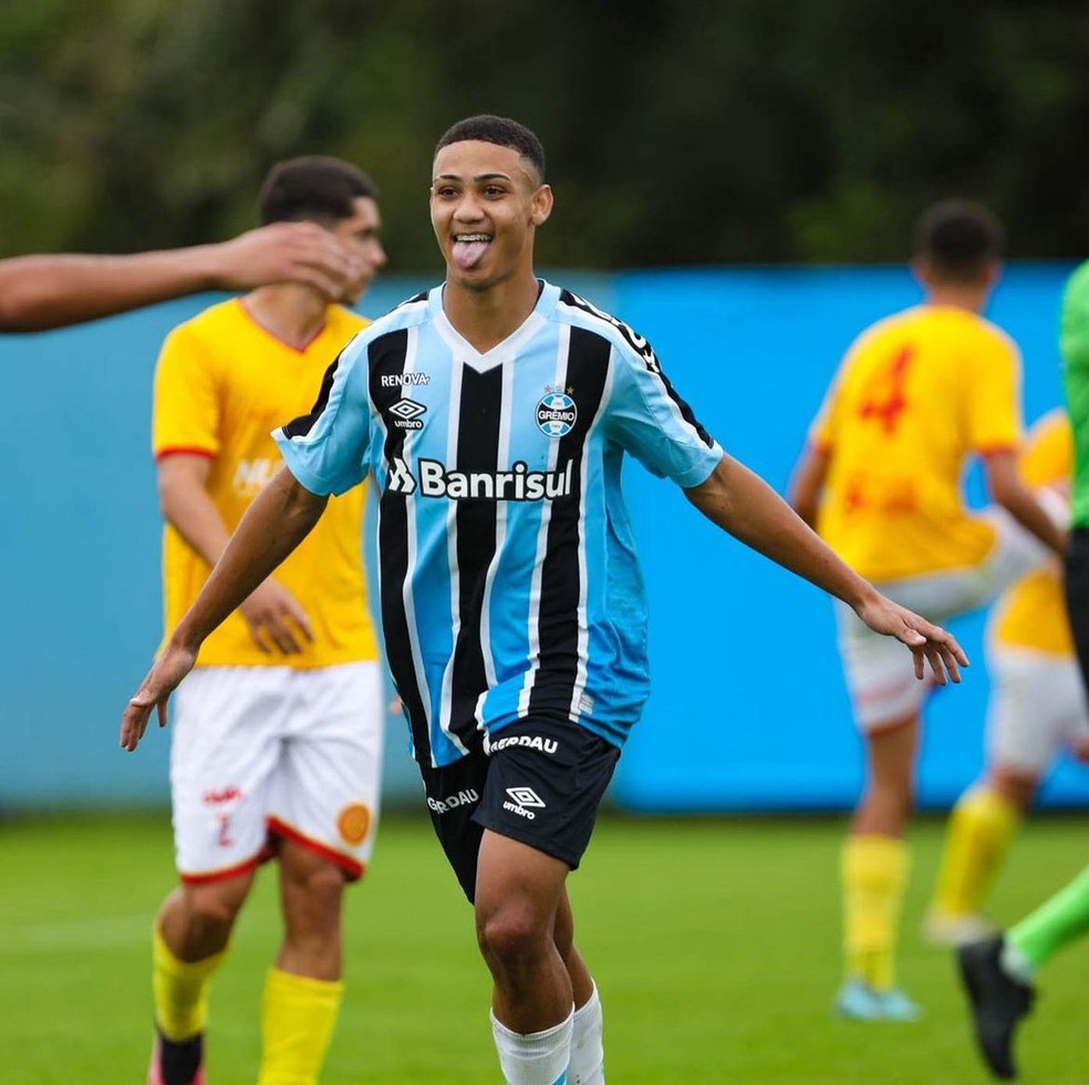 Gustavo Nunes, destaque do time sub-20 do Grêmio — Foto: Divulgação/Grêmio