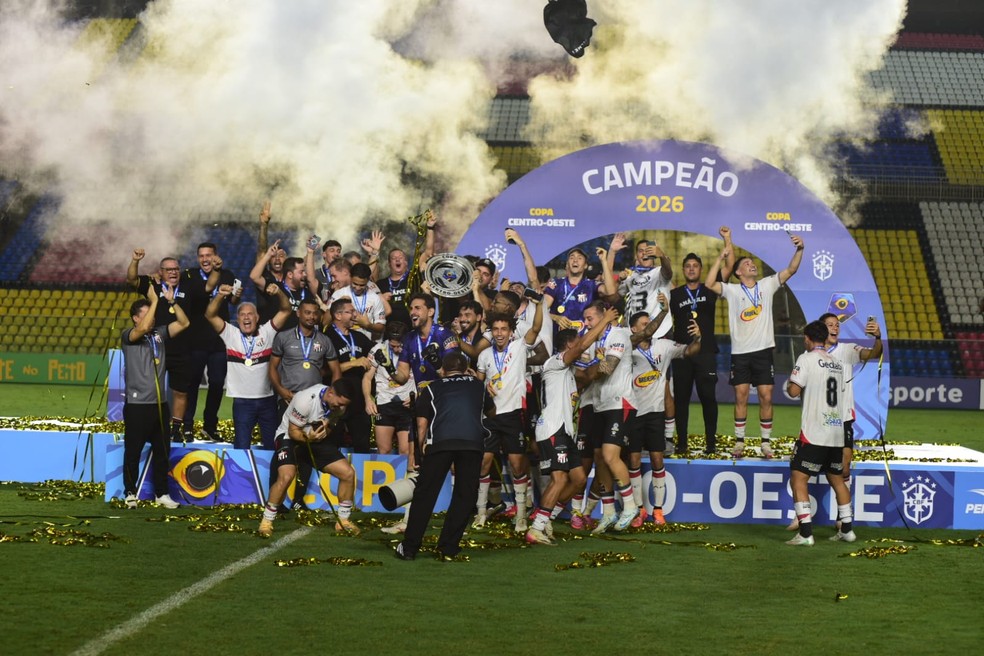 Anápolis, campeão da Copa Centro-Oeste 2026 — Foto: Ricardo Medeiros/A Gazeta