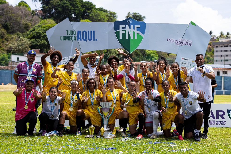 União conquista o Campeonato Potiguar Feminino pela quinta vez consecutiva — Foto: Paulo José