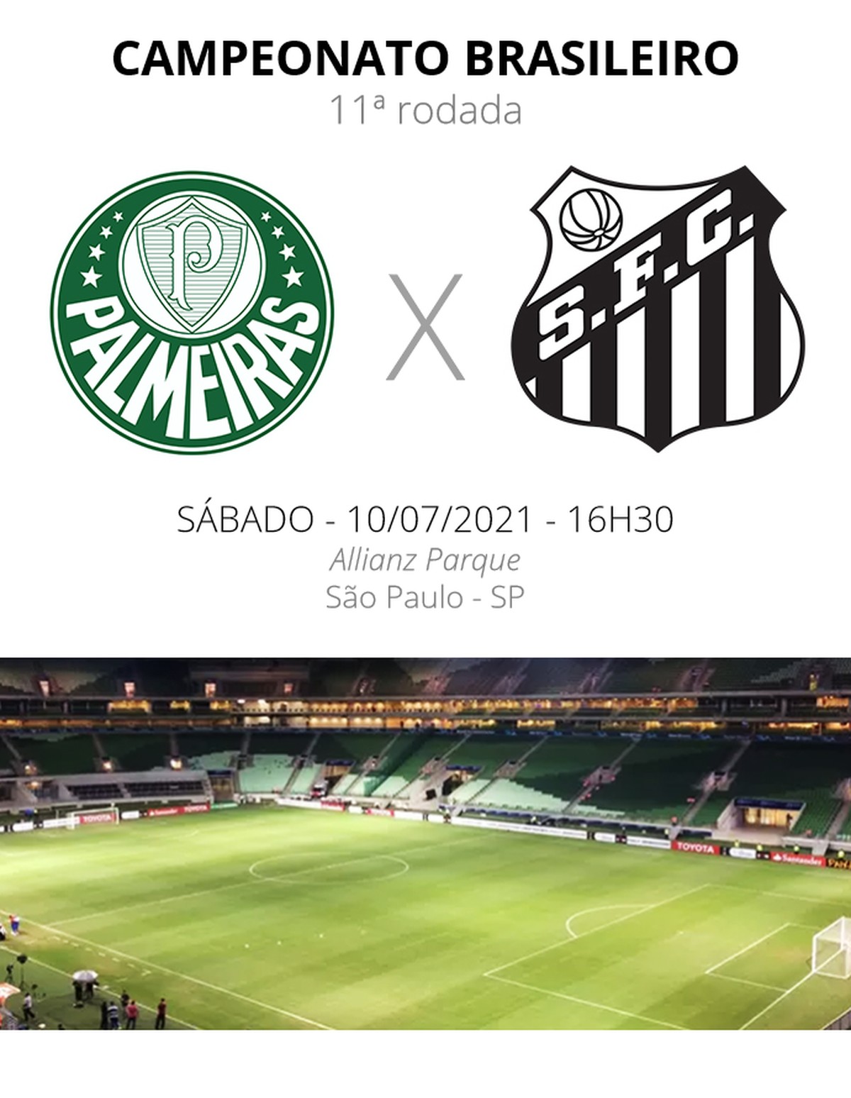 Santos x Palmeiras: onde assistir, prováveis escalações e arbitragem