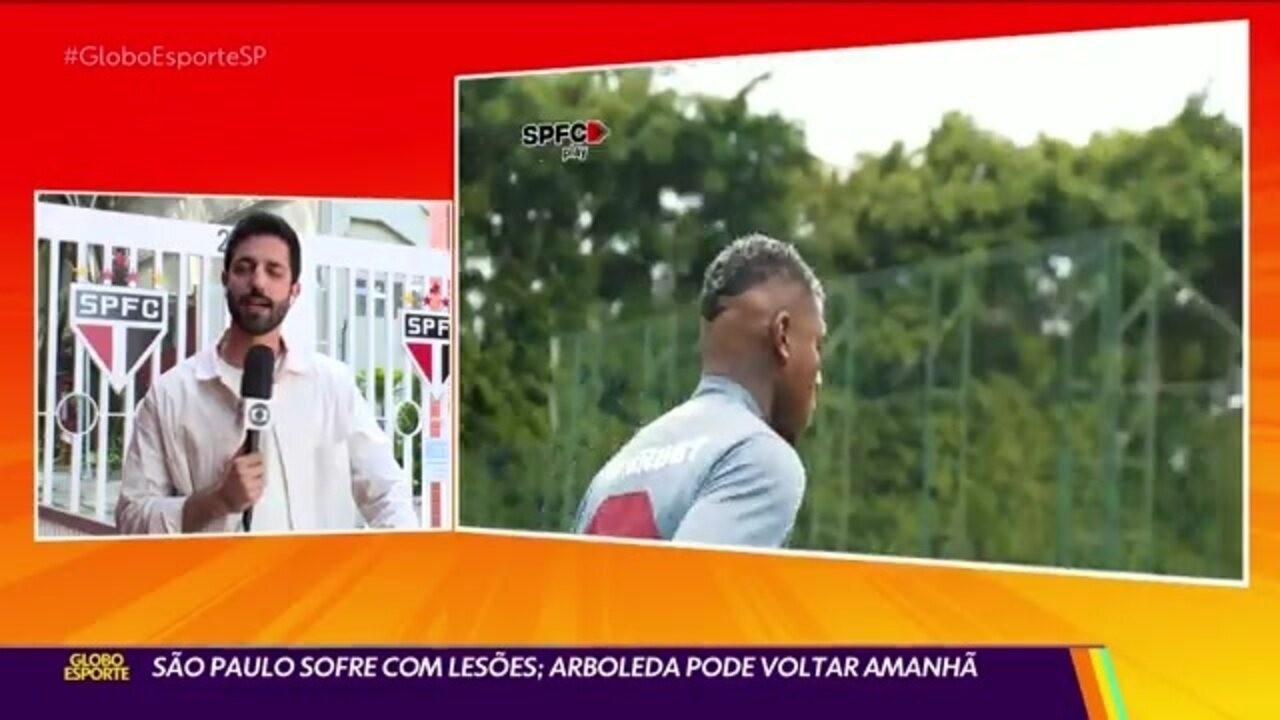 Arboleda e Calleri retornam à equipe do São Paulo para confronto com o Botafogo