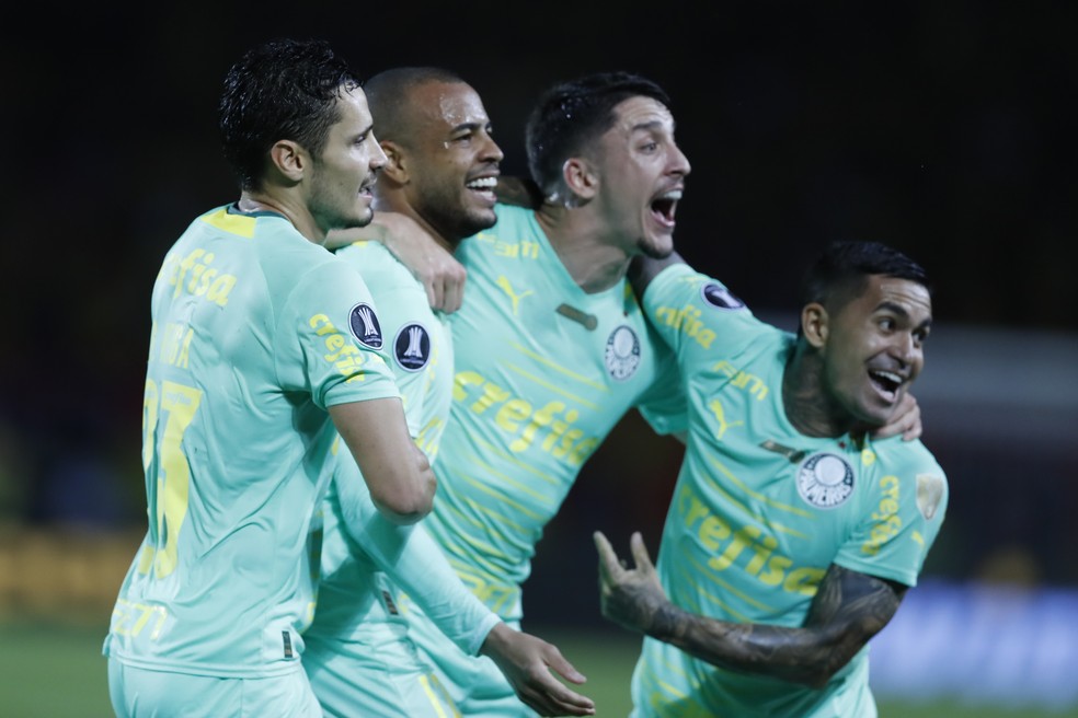 Palmeiras alcançou sua oitava goleada por 4 gols no século nesta Libertadores — Foto: EFE/Ernesto Guzmán Jr.