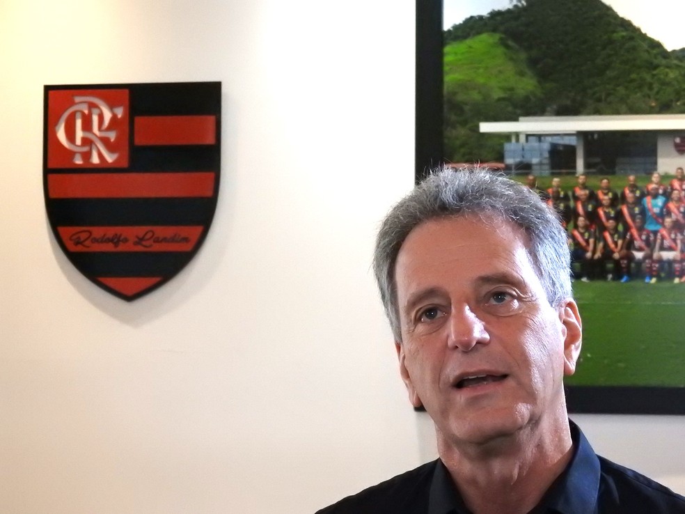 Rodolfo Landim, presidente do Flamengo, em entrevista exclusiva ao ge