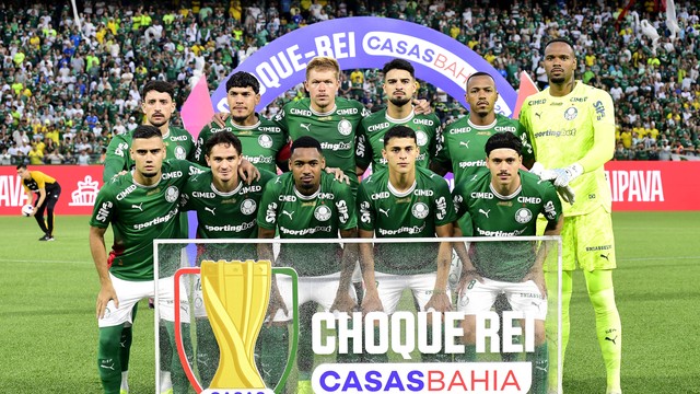 Time do Palmeiras antes do clássico contra o São Paulo