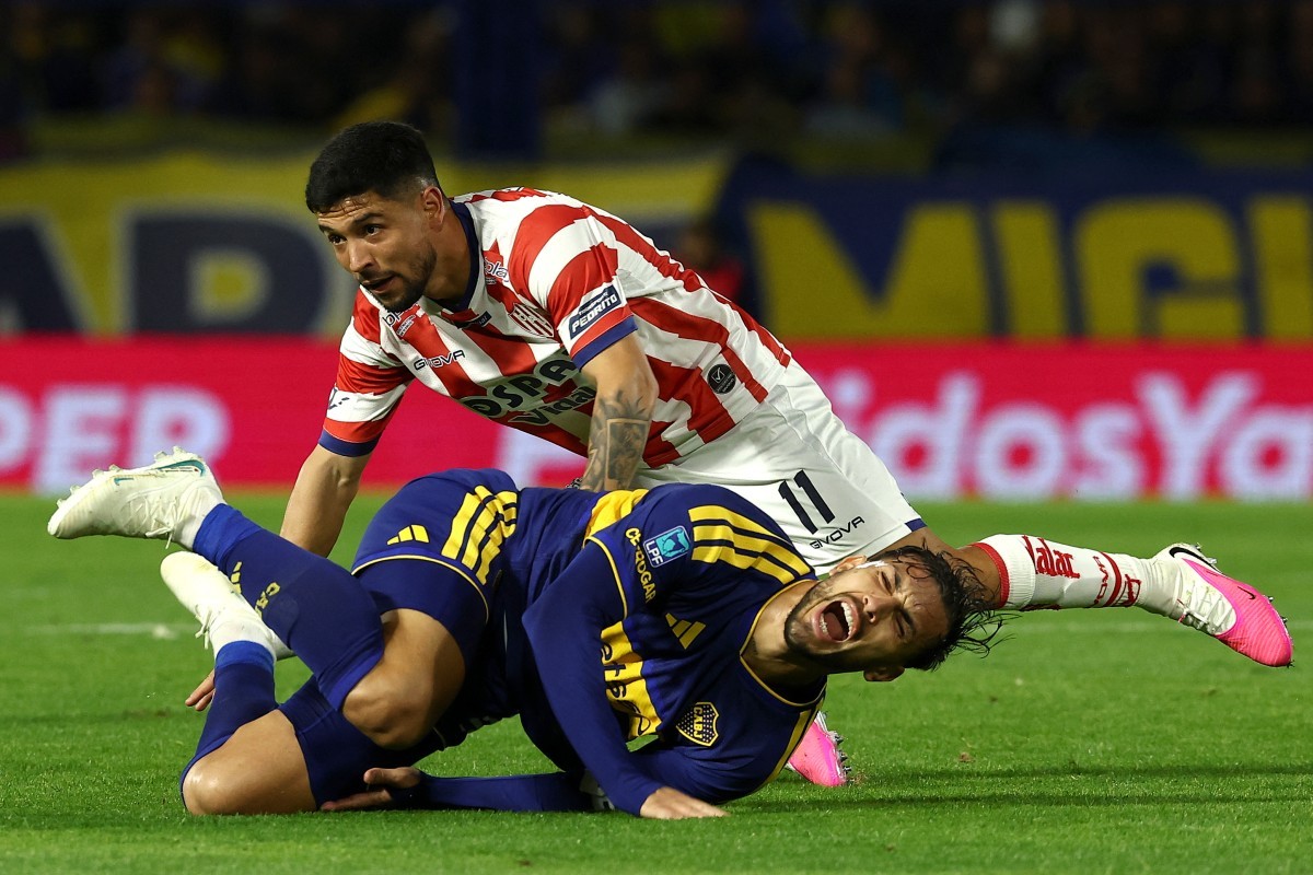 Paredes sente problema muscular no último jogo do Boca antes de semifinal contra o Vasco na Sul-Americana