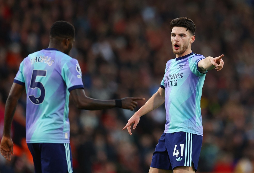 Declan Rice no Bournemouth x Arsenal — Foto: Reuters