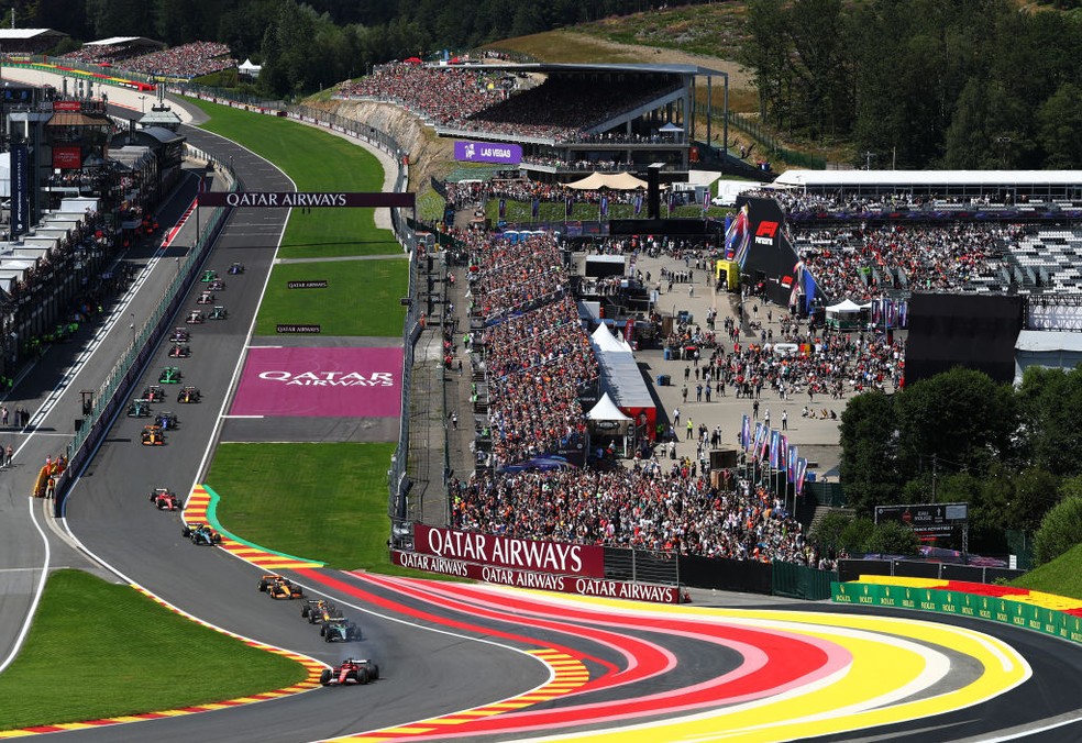 Largada do GP da Bélgica da F1 em 2024 — Foto: Peter Fox - Formula 1/Formula 1 via Getty Images