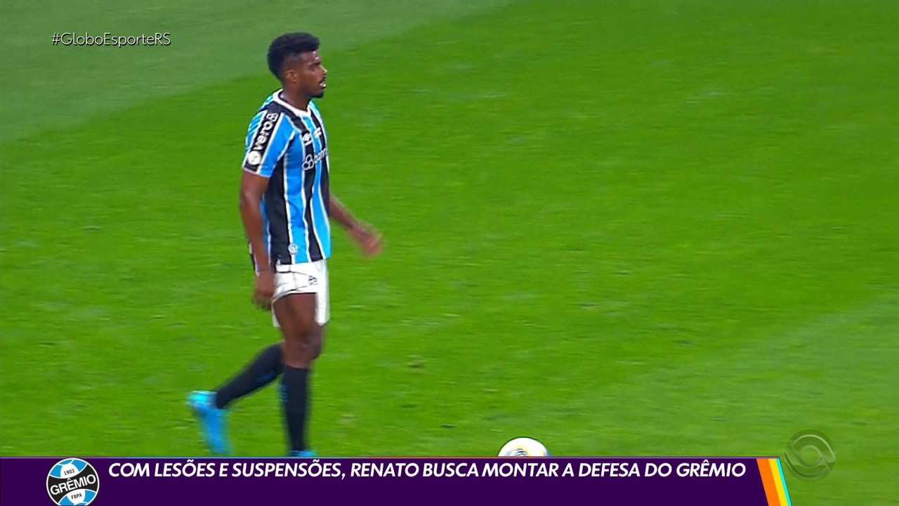 Com lesões e suspensão, Renato busca montar a defesa do Grêmio