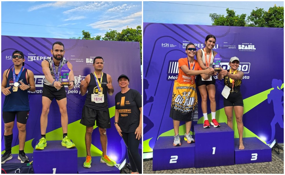 Vencedores do Desafio dos 30 da Meia Maratona Sustentável — Foto: Divulgação
