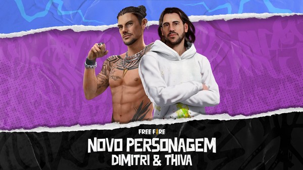 Free Fire: Dimitri e Thiva chegam ao jogo neste sábado