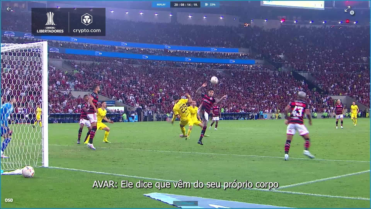 Flamengo x Peñarol: Conmebol divulga análise do VAR para possível mãotadeu farias pixbetErick Pulgar