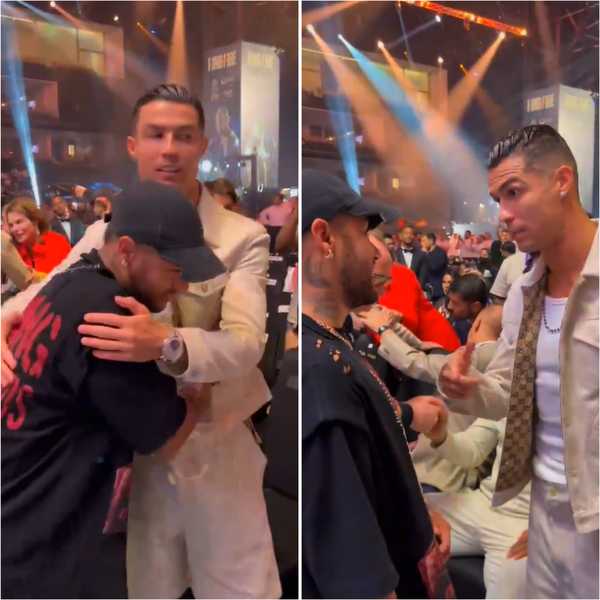 Cristiano Ronaldo e Neymar se encontram em evento de luta em Riade