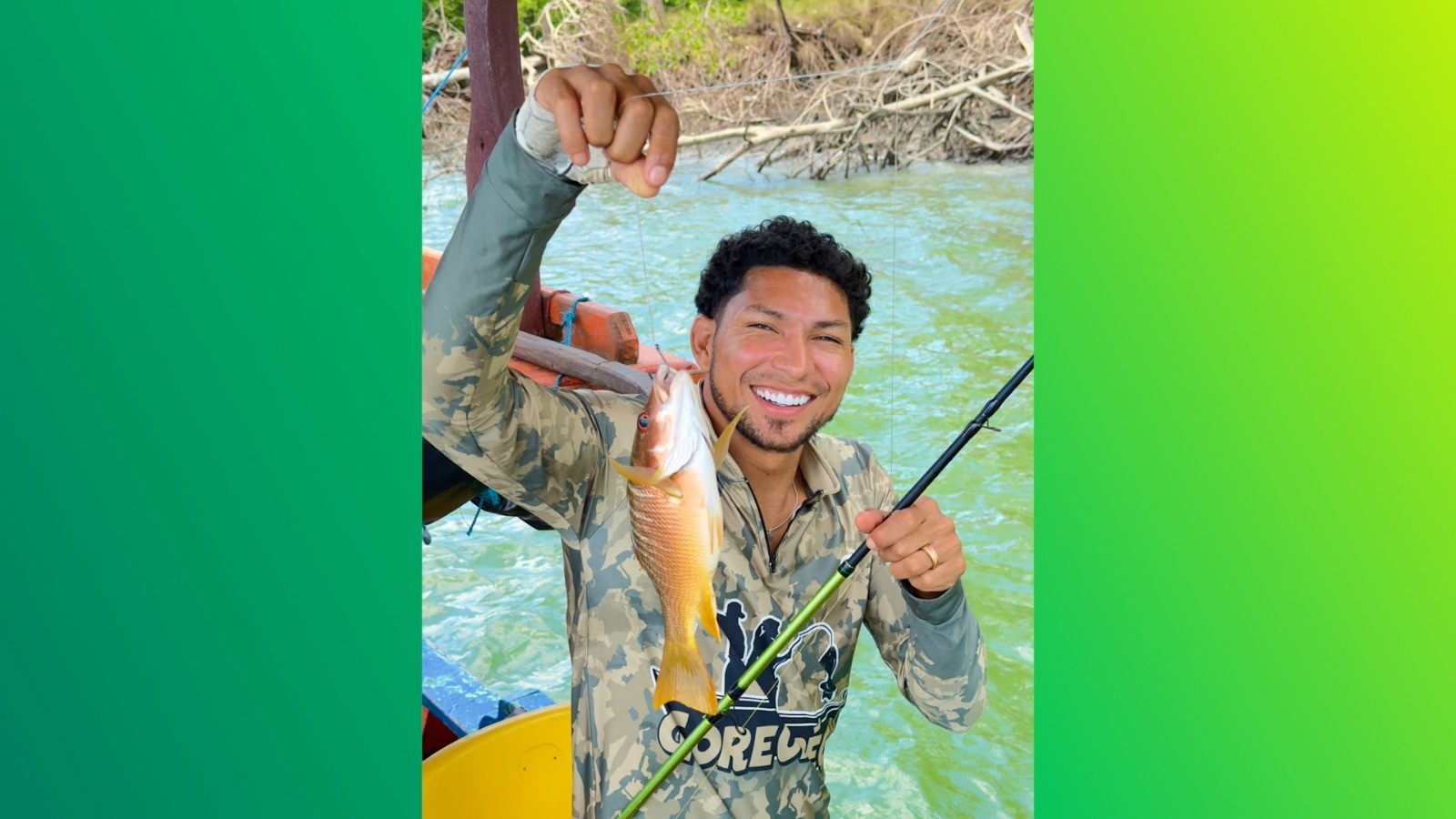 Rony curte férias no Pará pescando e dançando marcante