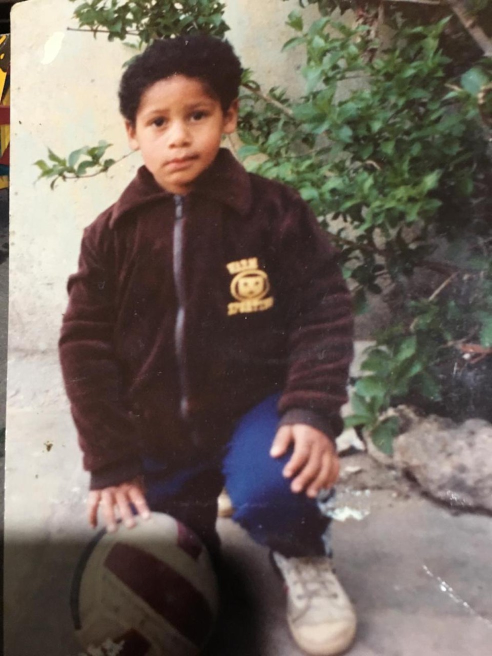 Acosta quando criança, ainda morando em Montevidéu — Foto: Arquivo Pessoal