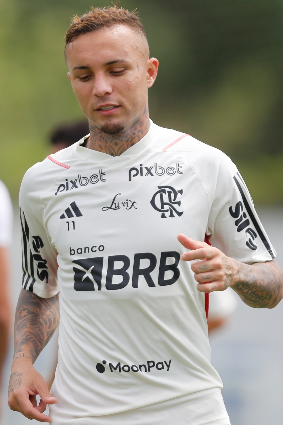 Everton Cebolinha em treinamento do Flamengo &mdash; Foto: Gilvan de Souza/Flamengo