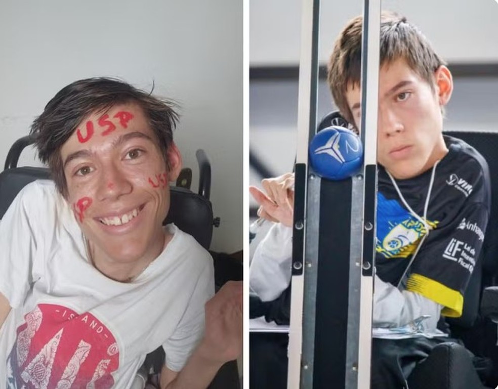 Gabriel Serafim passou na Fuvest e ganhou ouro na bocha paralímpica — Foto: Arquivo Pessoal
