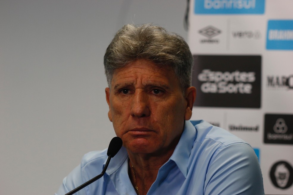 Renato Portaluppi após derrota do Grêmio — Foto: João Victor Teixeira