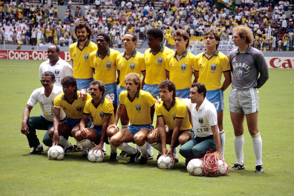 Branco jogou todos os cinco jogos do Brasil na Copa de 1986 — Foto: Peter Robinson/Getty Images