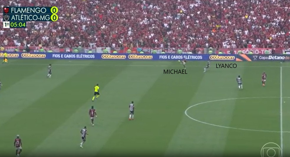 Michael é marcado por Lyanco na primeira boa chance do Flamengo