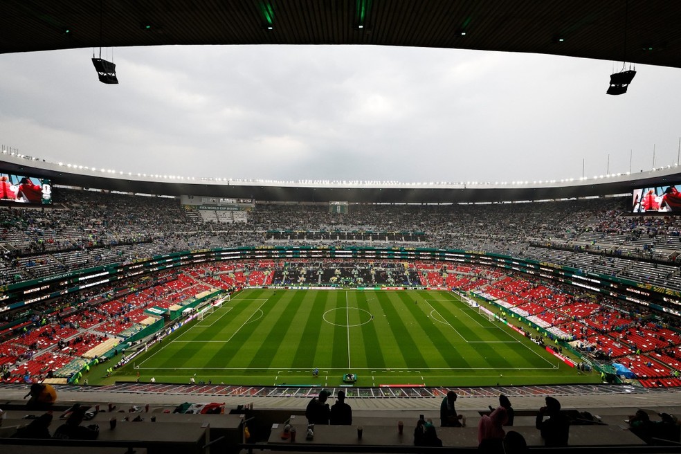 Estádio Azteca, na Cidade do México, recebeu 24 jogos em Copas do Mundo — Foto: ULISES RUIZ / AFP