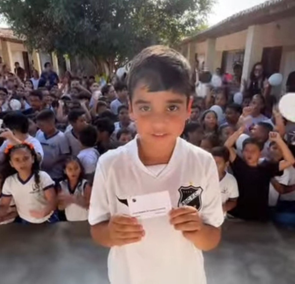 Lucas Benício foi homenageado pelo ABC — Foto: Reprodução